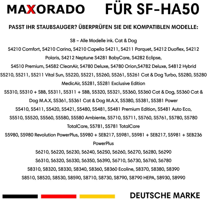 4 Stück Hepa Aktivkohlefilter Filter passend für Miele S5 S8 C2 C3 Staubsauger SF-AH-50 SF-HA-50 599