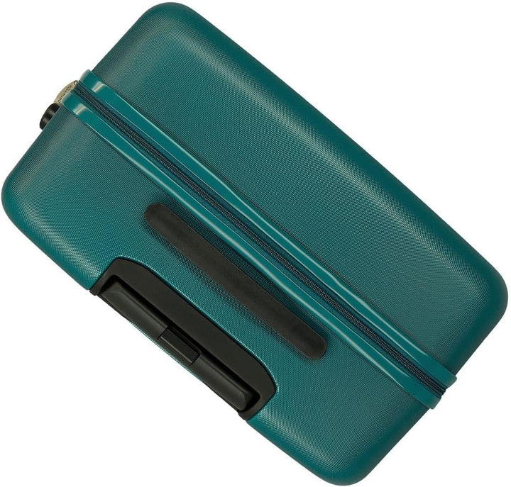 Roll Road Flex Hartschalenkoffer aus ABS-Material, Seitliches Zahlenschloss, 4 Doppelrollen Handgepä