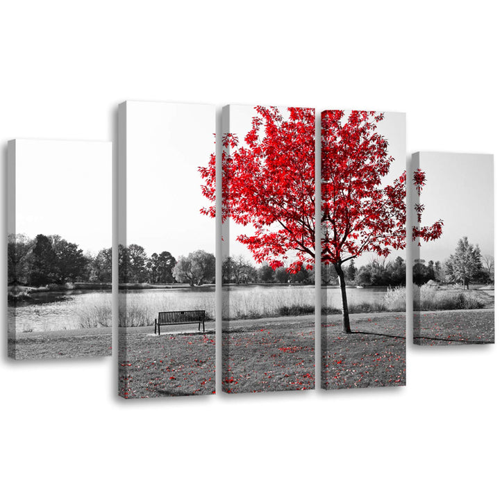 Feeby. Leinwandbild - 5 Teile - Bilder, Wand Bild, Wandbilder, Kunstdruck XXL, 5-Teilig, Typ B, 200x