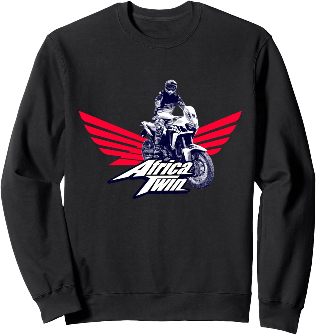 Africa Touring Twin Motorrad Streifen-Logo Sweatshirt
