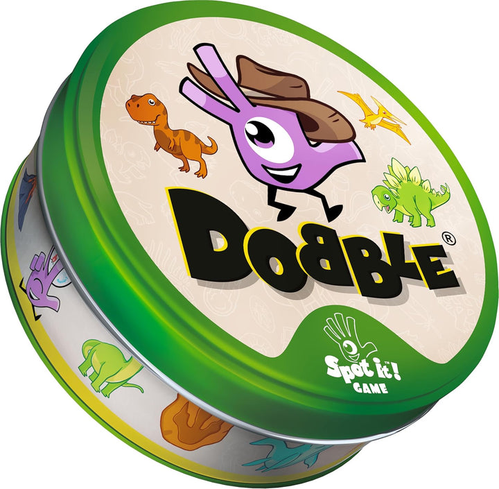 Asmodee Dinosaurier Dobble | Familienkartenspiel | Ab 4 Jahren | 2 bis 8 Spieler | Spielzeit von 15