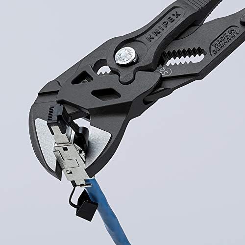 KNIPEX 86 02 250 Zangenschlüssel Zange und Schraubenschlüssel in einem Werkzeug grau atramentiert mi