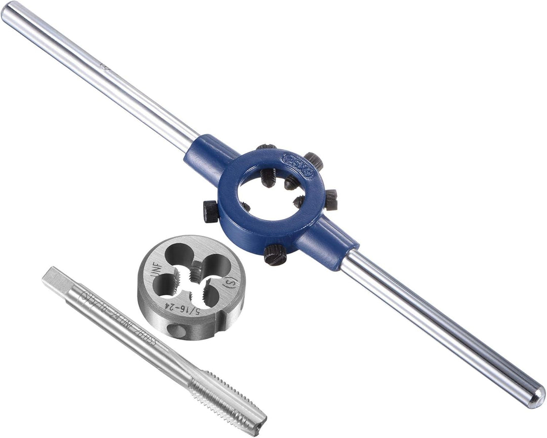 sourcing map 5/16-24 UNF Gewindeschneider Werkzeugsatz 25mm Rund Werkzeugschlüssel Hochgeschwindigke