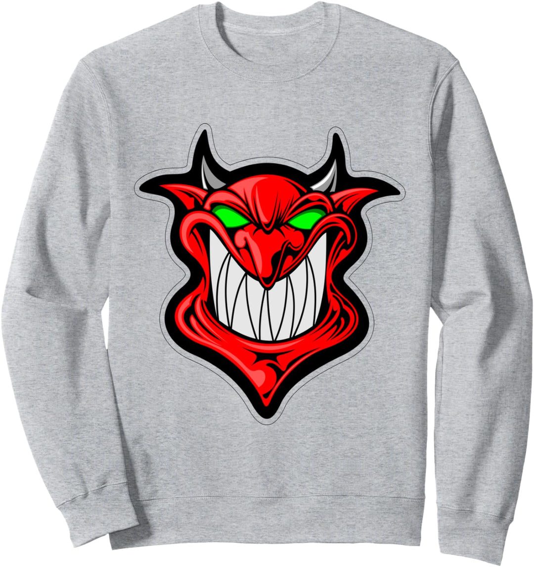Roter lächelnder Teufel Sweatshirt