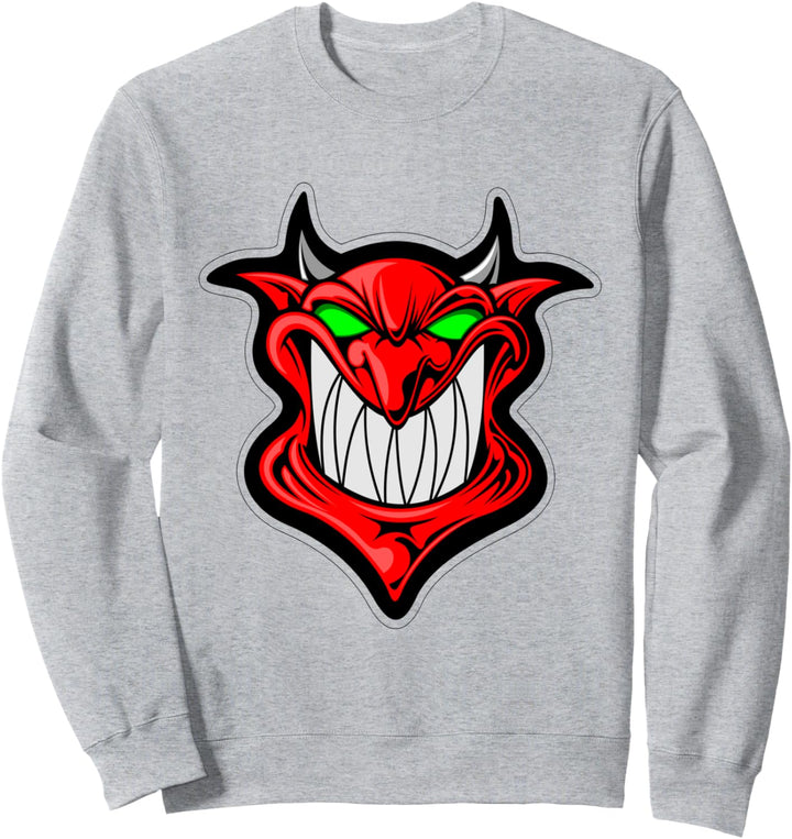 Roter lächelnder Teufel Sweatshirt