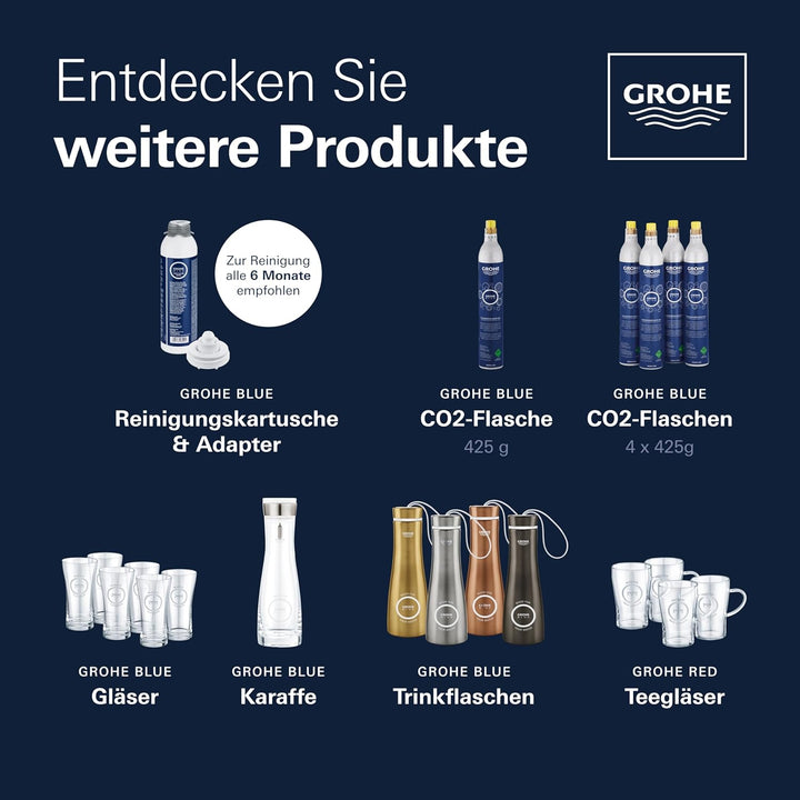 GROHE Blue - BWT Austauschfilter (M-Size, Kapazität 1500 l bei 20° dKH, 5-Phasen-Filter), 40430001 1