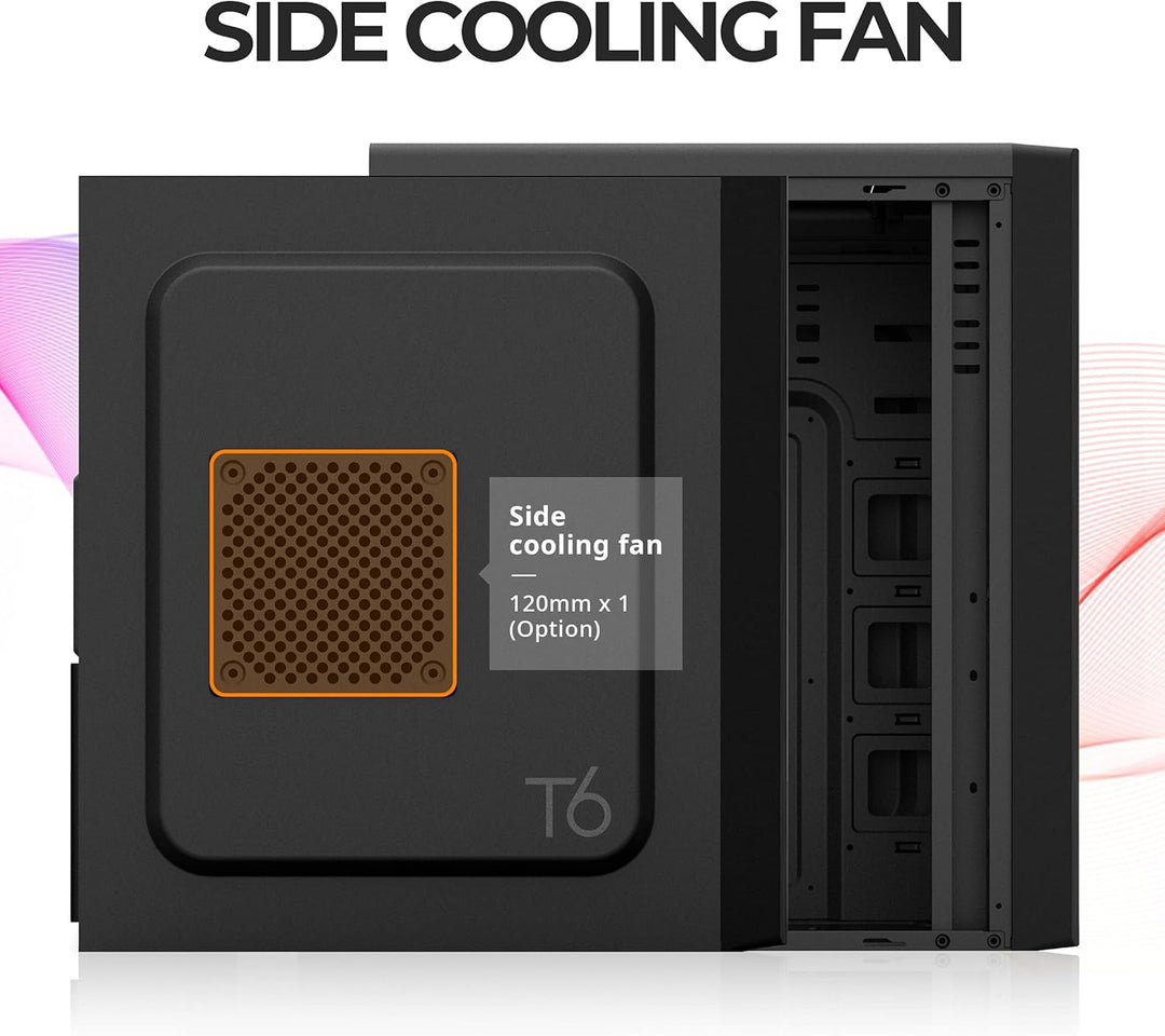 Zalman T6 Midi-Tower ATX Computer Tower, Gut Gelüftet bei Gutem Airflow, PC Full Tower mit Vorinstal