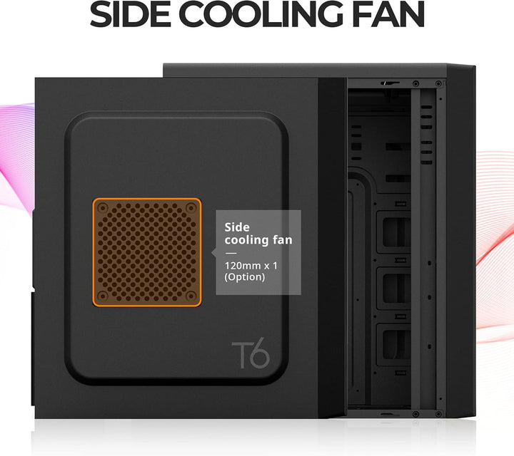 Zalman T6 Midi-Tower ATX Computer Tower, Gut Gelüftet bei Gutem Airflow, PC Full Tower mit Vorinstal