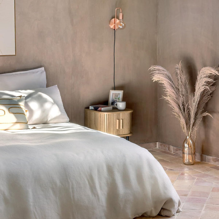 Zweitüriges Nachttischchen Colva - Natur - Beige - Atmosphera créateur d'intérieur cm Beige, cm Beig