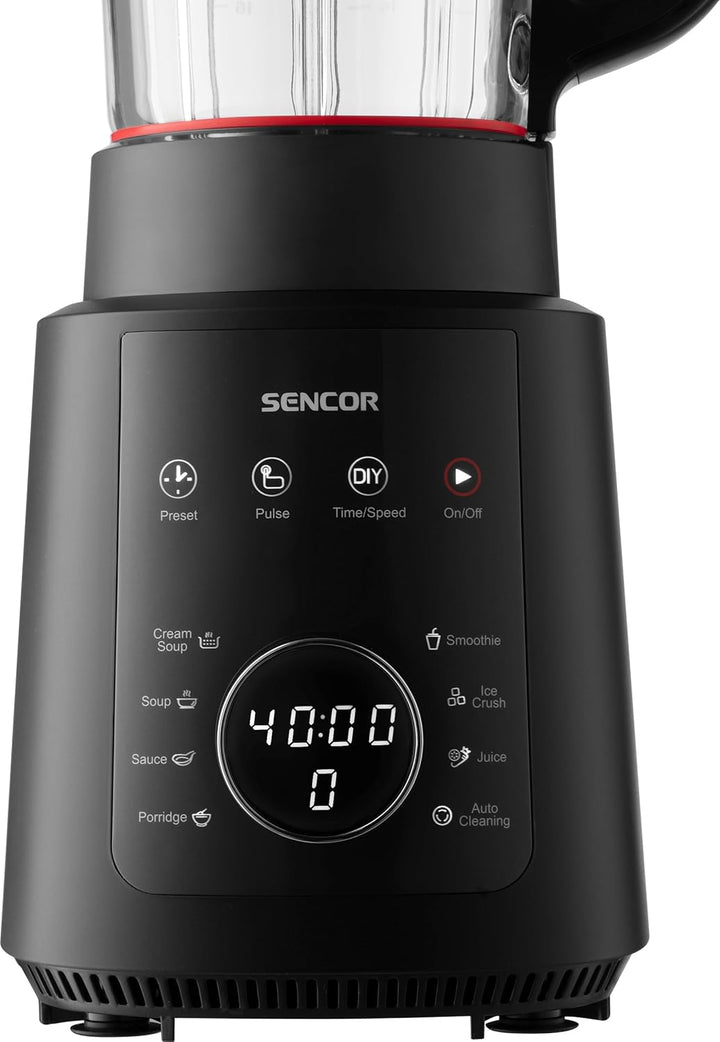 Sencor Hochleistungsmixer mit Heizfunktion, Professioneller Mixer & Suppenkocher Warm Kalt, 7 automa