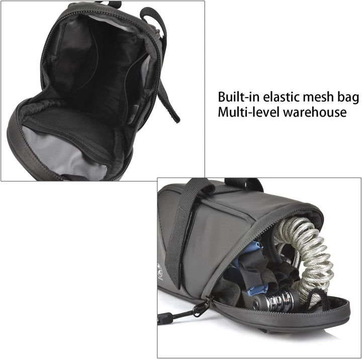 CCKOLE Fahrrad Satteltaschen fahrradsatteltasche mit reflektierender, Fahrradtasche Hecktasche Wasse