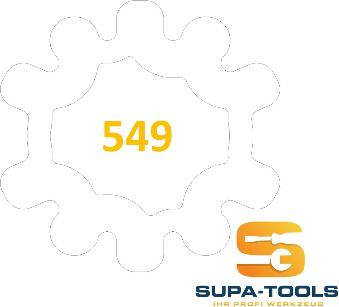 Supa-Tools Original Seat 549 Code J für Seat Cupra Felgenschloss Nuss Felgenschlüssel Radsicherung