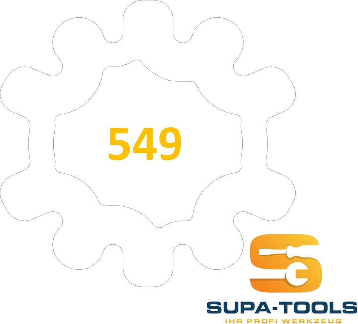 Supa-Tools Original Seat 549 Code J für Seat Cupra Felgenschloss Nuss Felgenschlüssel Radsicherung
