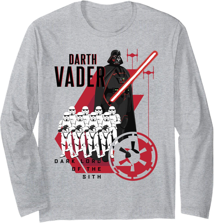 Star Wars Darth Vader The Dark Lord Of The Sith Text Poster Langarmshirt