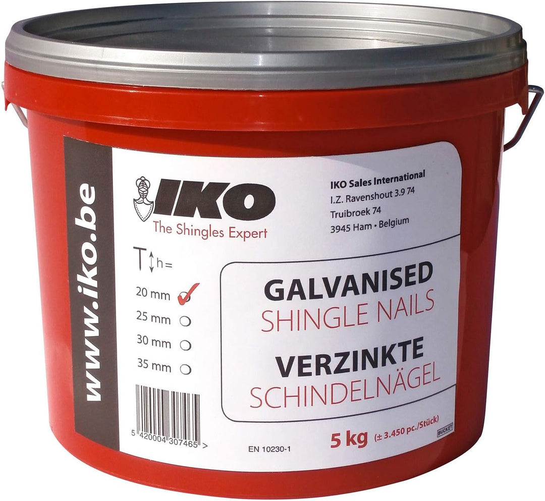 IKO Schindelnägel verzinkt 9x25mm im 5kg Eimer 25 mm, 25 mm