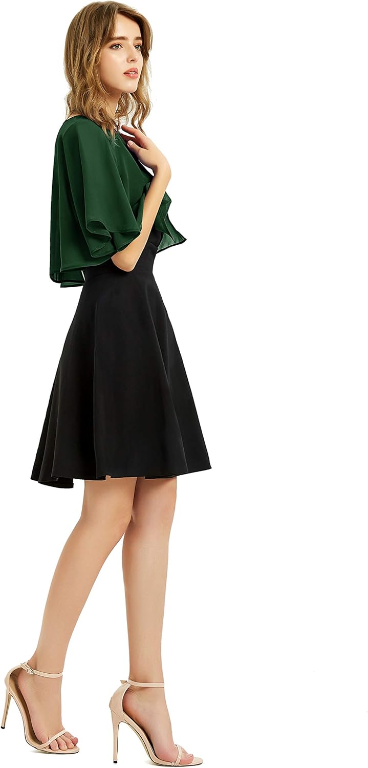 BUCUXE Weicher Chiffon-Schal für Damen, für Abendkleid, Hochzeit, Umhang, Bolero, Überwurf Einheitsg