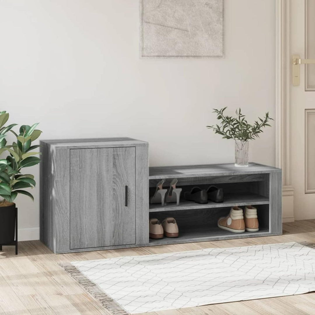 Tidyard Schuhbank, Schuhregal Schuhschrank mit 2 Fächer, Schuhaufbewahrung, Sitzbank, Holzwerkstoff