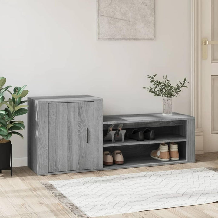 Tidyard Schuhbank, Schuhregal Schuhschrank mit 2 Fächer, Schuhaufbewahrung, Sitzbank, Holzwerkstoff