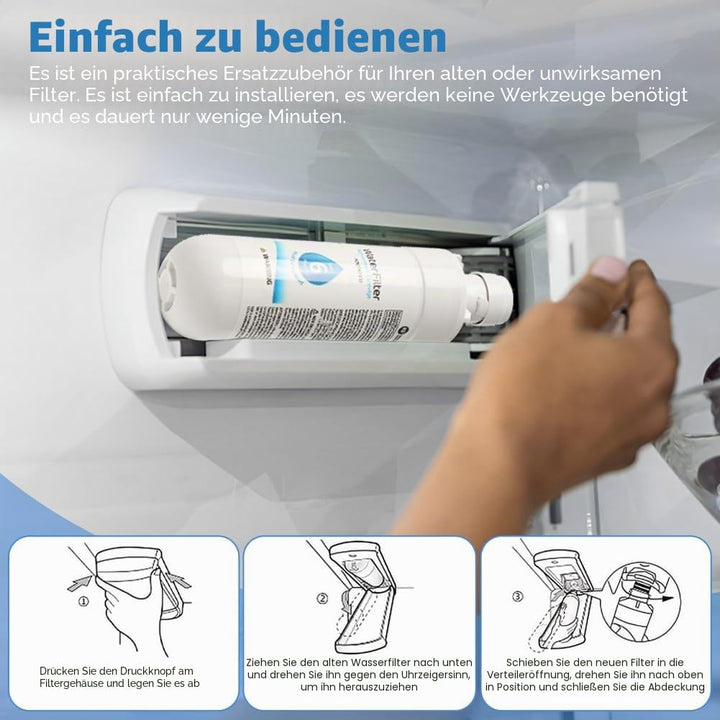 Refrigerator Water Filter for LG LT1000P, Universal Fridge Water Filter Replacement, Water Filter Od