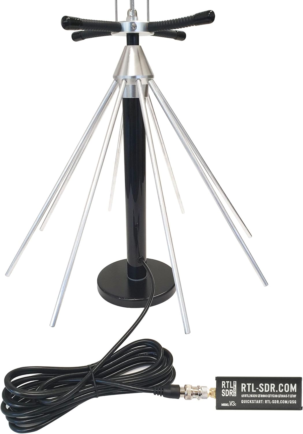 RTL-SDR Blog V3C USB-C SDR Empfänger Set mit SKYSCAN Desktop Scannerantenne 25–2000 MHz R860/R820T2