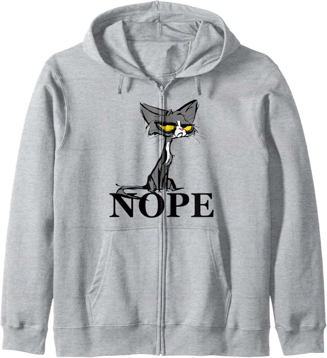 Nope Katze Nein Lustige Anti Social Katzen Kapuzenjacke