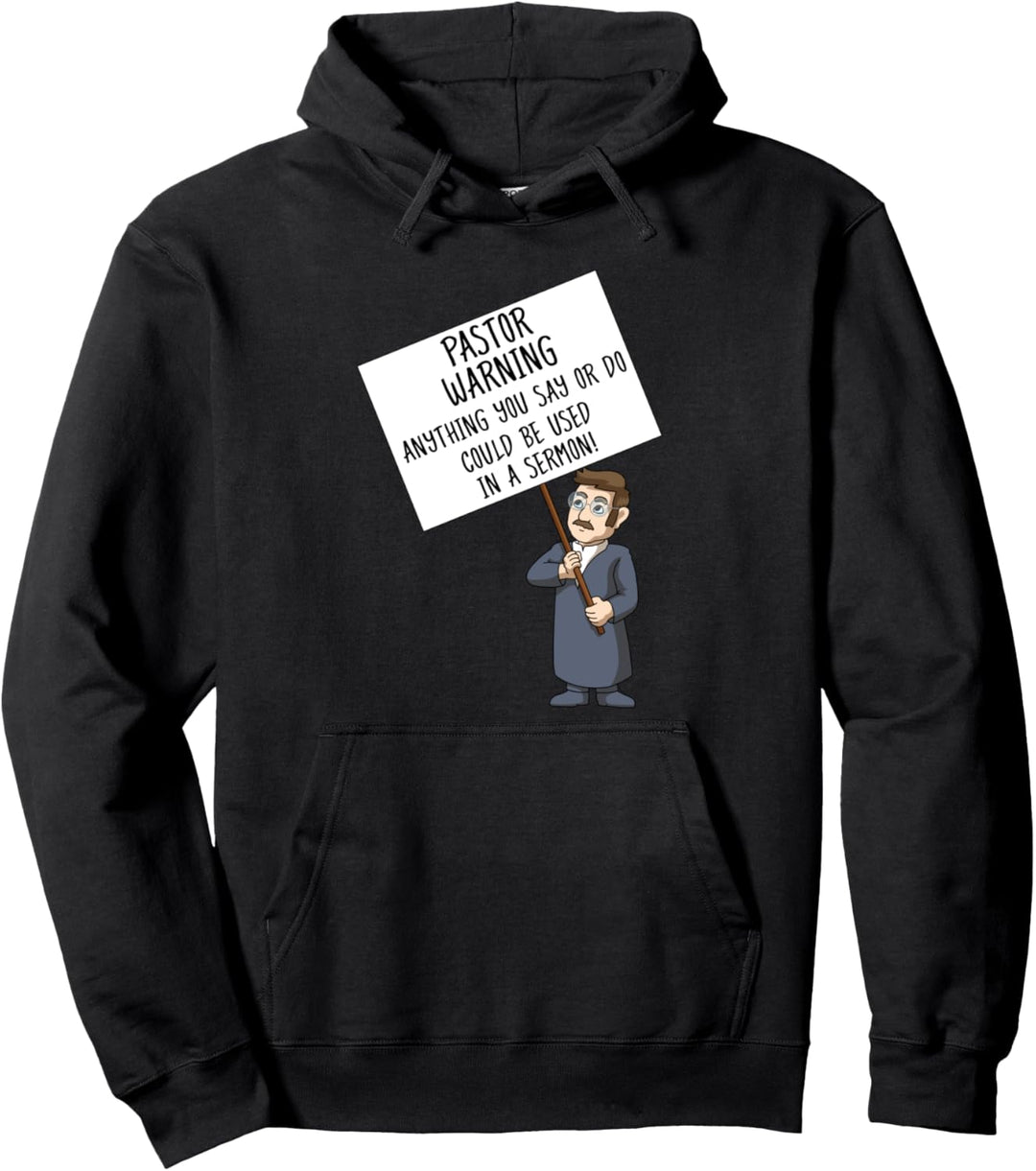 Pastor Warning Pfarrer Pullover Hoodie
