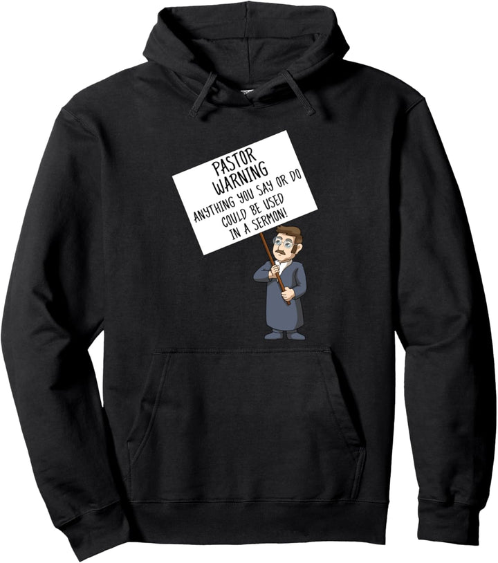 Pastor Warning Pfarrer Pullover Hoodie