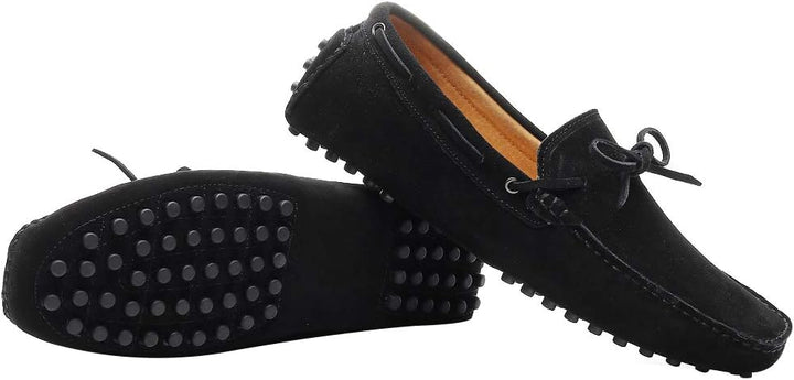 Jamron Herren Weich Wildleder Fahrschuhe Halbschuhe Handgefertigt Moccasin Slippers Grosse Grösse 41