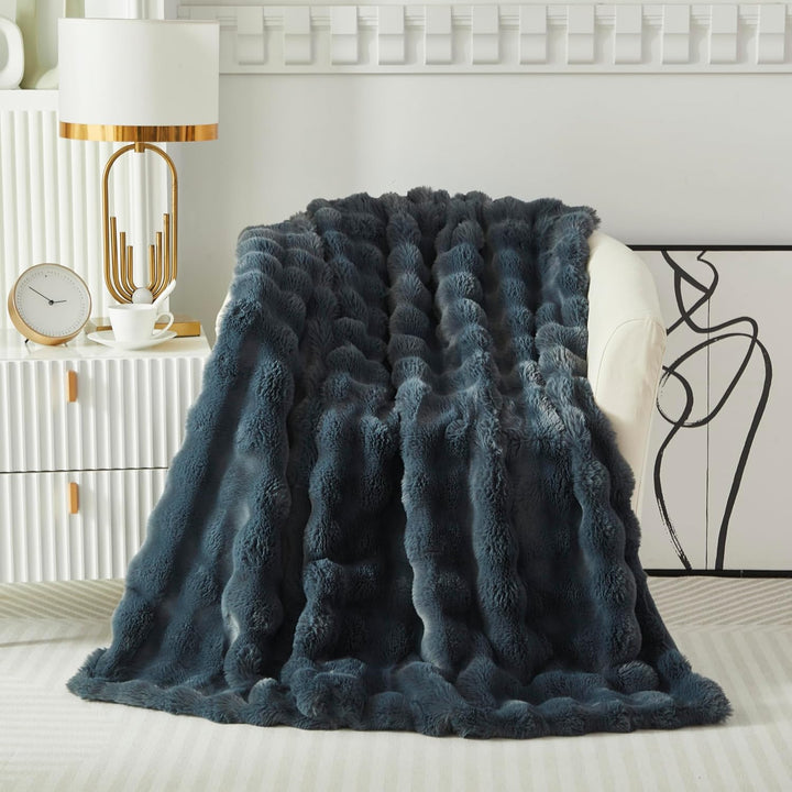 Kuscheldecke Kaninchen Plüsch Flauschige Decke Soft Wohndecke Dick 1000GSM Flanell Couchdecke Warme