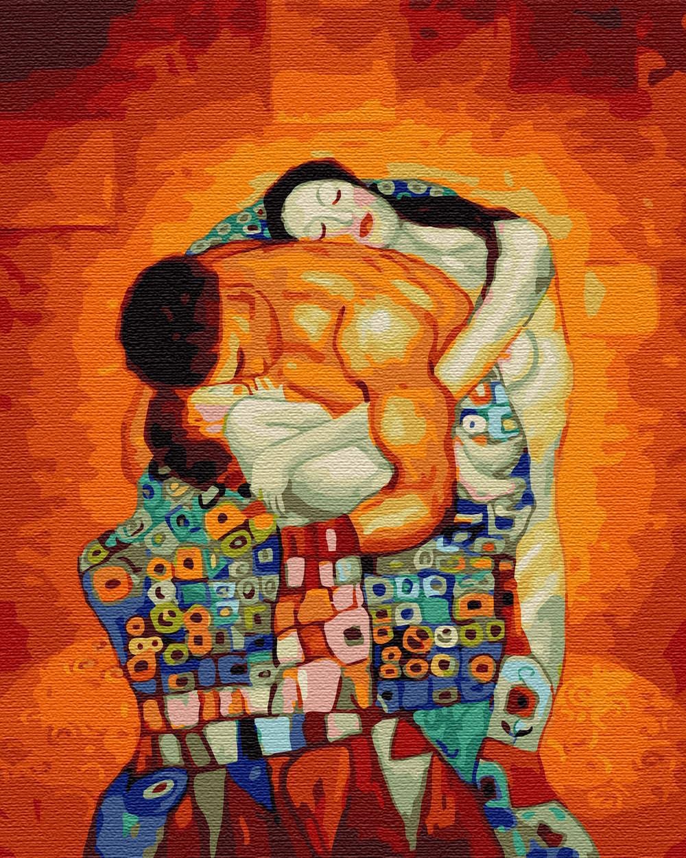ARTNAPI Malen nach Zahlen Erwachsene mit Rahmen | DIY Handgemalt | Familie (Gustav Klimt) | Kit für