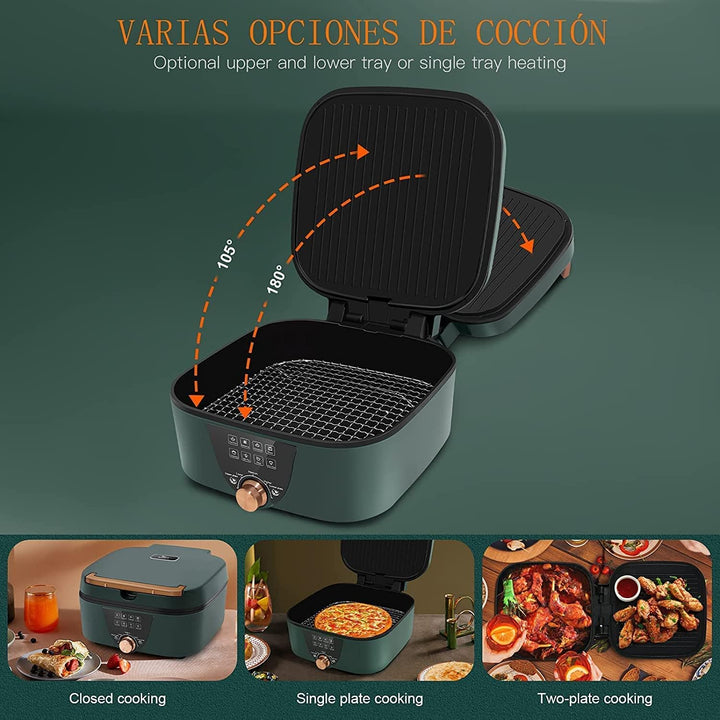 Uten Hot Pot Barbecue, 2 in1 Multifunktion Doppelbratpfanne Grill mit Antihaftbeschichteter Oberfläc