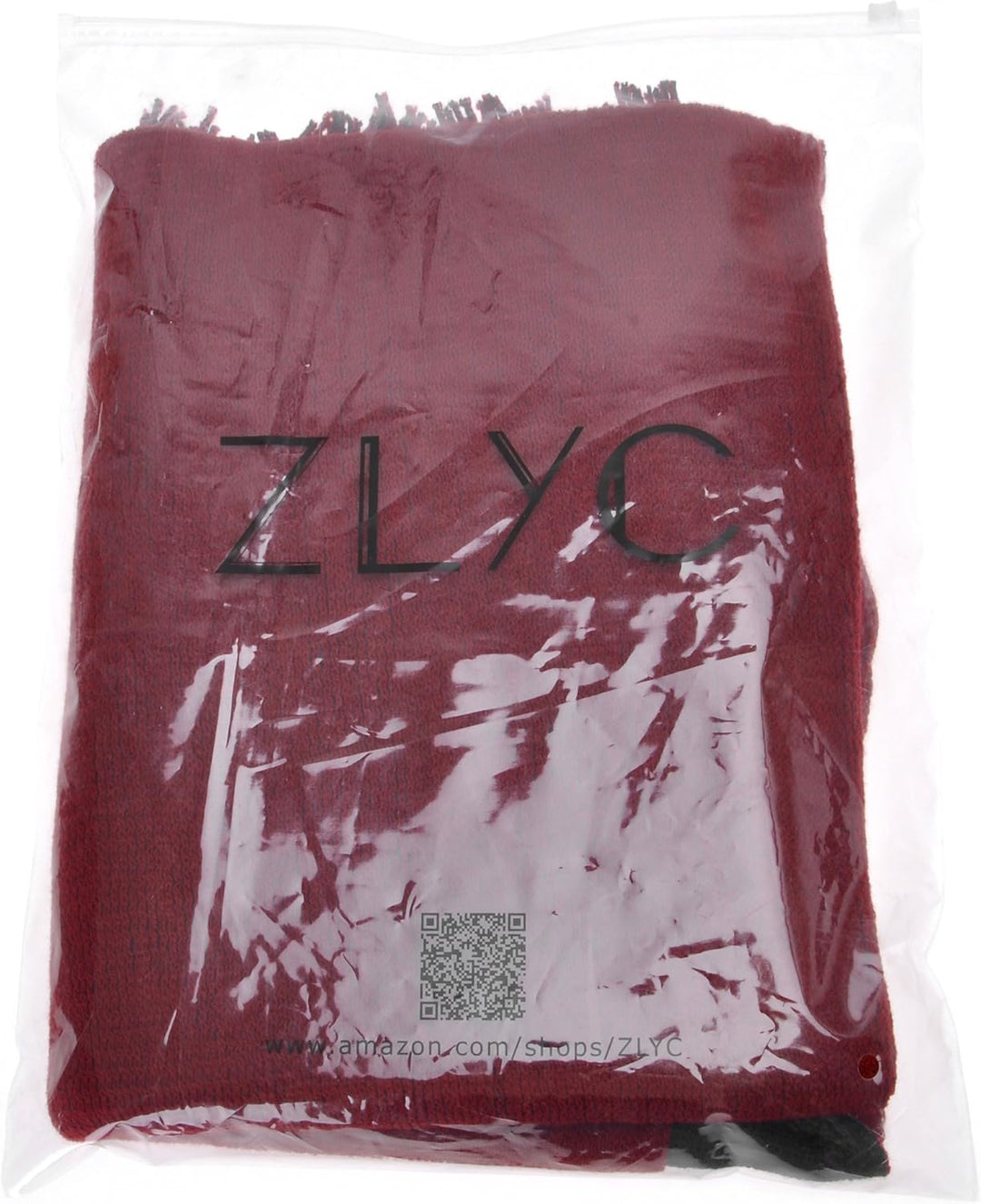 ZLYC Damen Herbst Winter Kaschmir Poncho Capes Retro Strick Cardigans mit Fransen Einheitsgrösse Rot