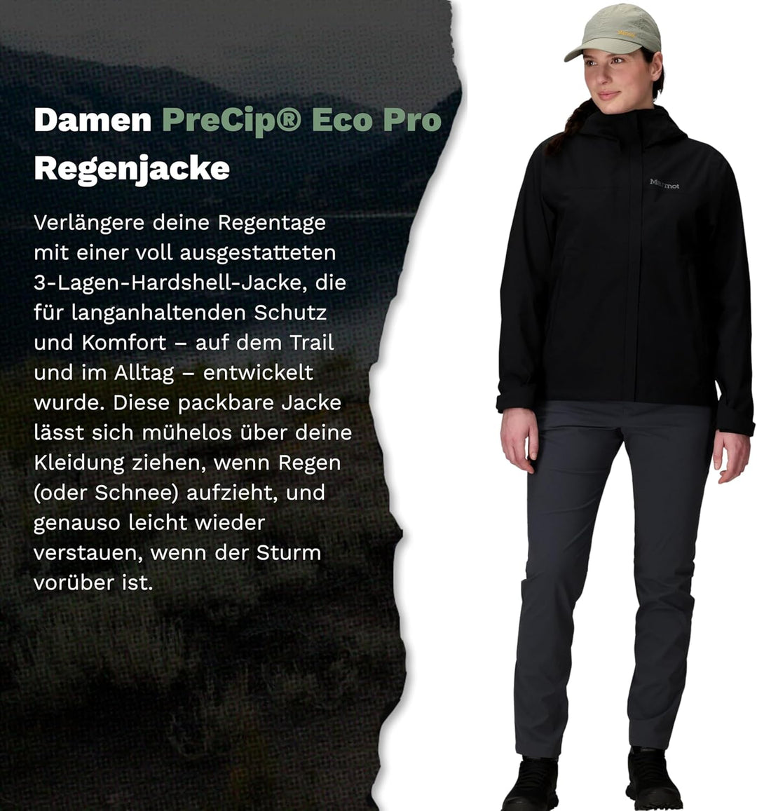 Marmot Damen Wm's Precip Eco Pro Jacket Wasserdichte Regenjacke, winddichter Regenmantel, atmungsakt