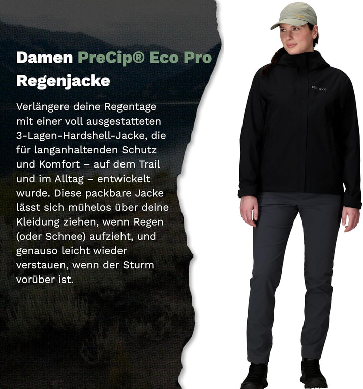 Marmot Damen Wm's Precip Eco Pro Jacket Wasserdichte Regenjacke, winddichter Regenmantel, atmungsakt