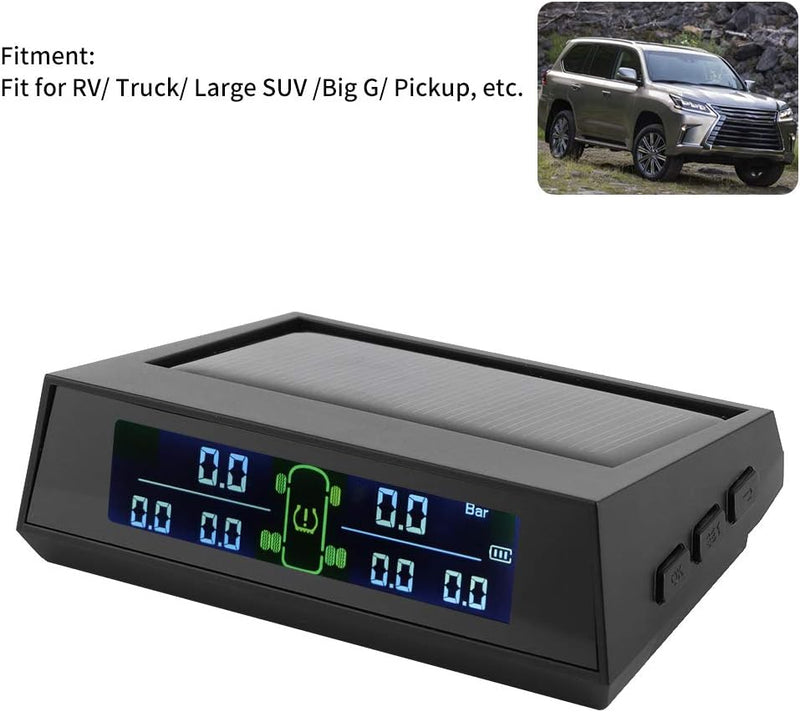 Reifendruckkontrollsystem, Reifendruckkontrollsystem Solarbetriebener TPMS-Detektor mit externem LCD