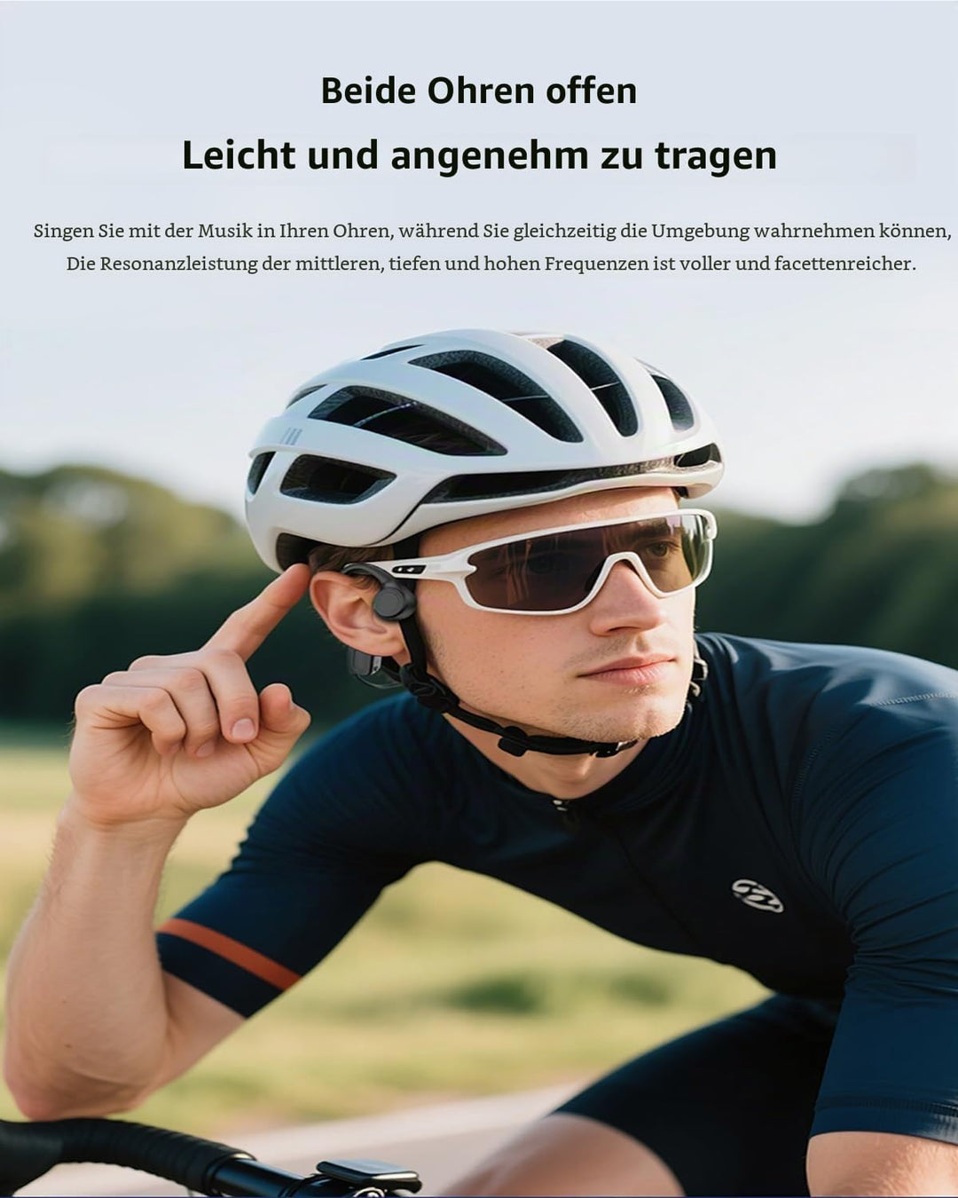 GKEAPZA Knochenleitungskopfhörer mit Bluetooth 6.0, IPX5, schweissresistente Sport-Ohrhörer, geeigne