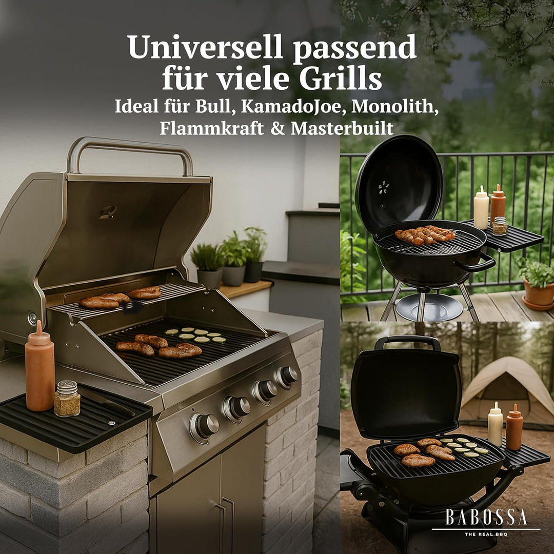 BABOSSA Magnetische Besteckablage – Silikon Grill Matte 44 x 34 cm – Rutsch- und spühlmaschinenfest