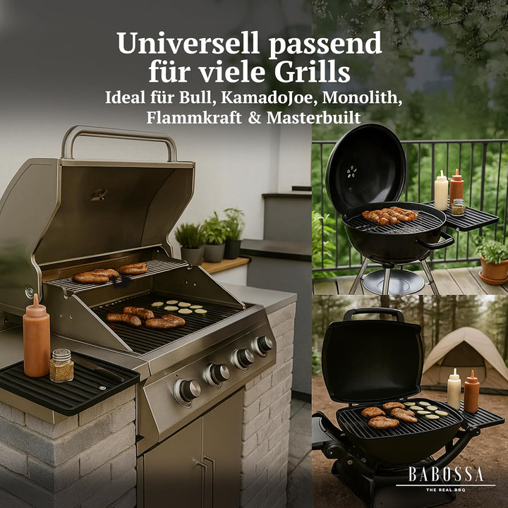 BABOSSA Magnetische Besteckablage – Silikon Grill Matte 39 x 28 cm – Rutsch- und spühlmaschinenfest