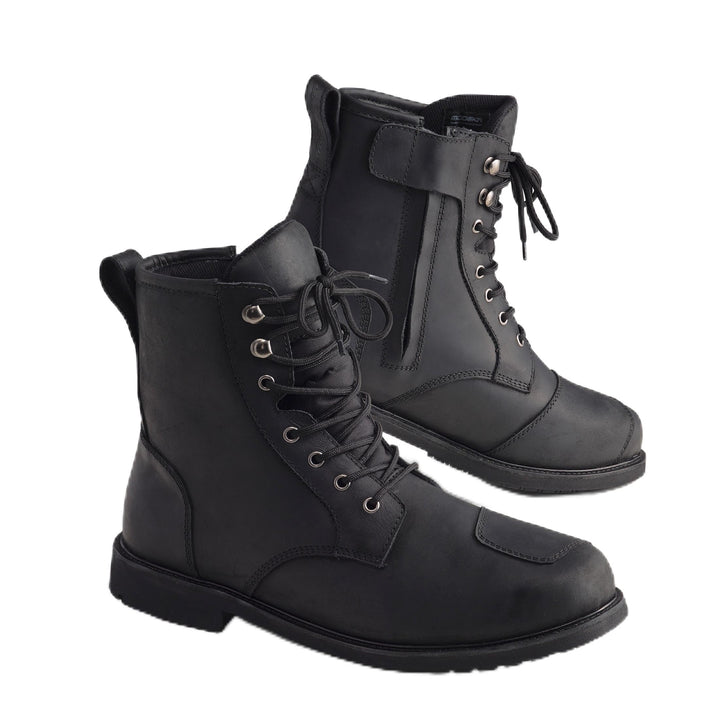 Modeka Wolter II Leder Motorrad Stiefel Schwarz wasserdicht 46 EU, 46 EU