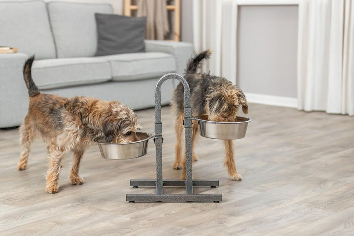 Trixie 2497 Hundebar, separat höhenverstellbar, 2 × 2,8 l/ø24 cm 2 Stück (1er Pack), 2 Stück (1er Pa
