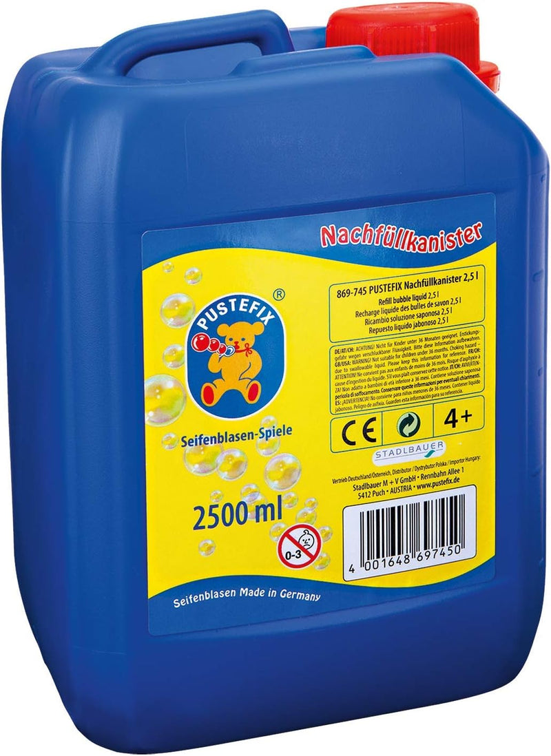 Pustefix 2050502 Nachfüllkanister I 5 l Seifenblasenflüssigkeit I Bunte Bubbles & 420869745 Seifenbl