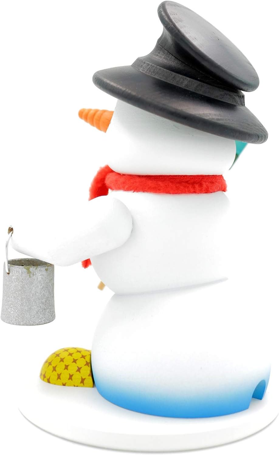 Kuhnert - Erzgebirgische Holzkunst Räuchermann Räucherfigur Schneemann 19cm - Schneeschieber, Schnee