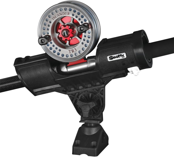 Scotty Orca Angelrutenhalter mit 241L Seitendeck-Halterung, Schwarz