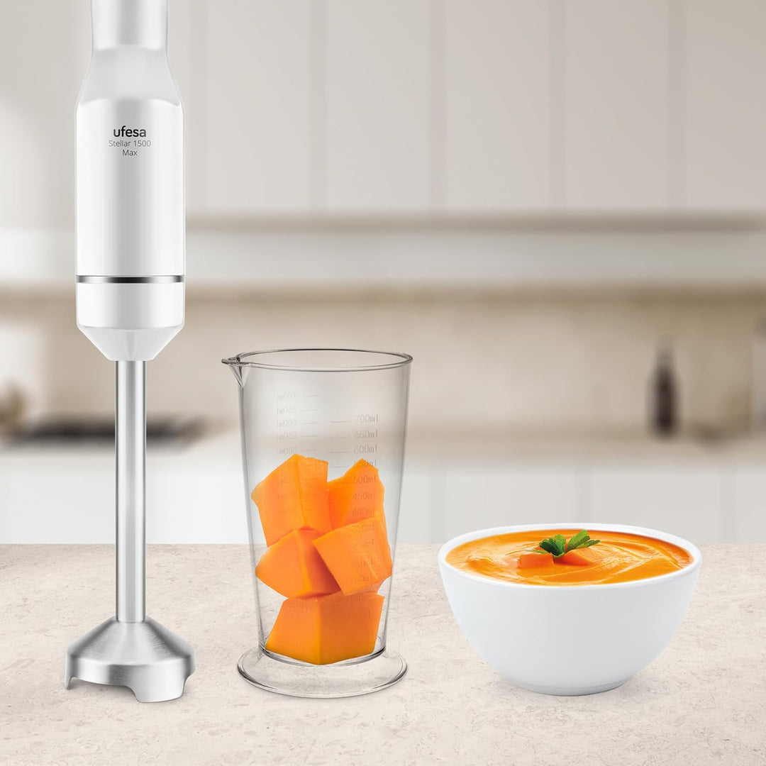 Ufesa Stabmixer Stellar Max TouchSpeed 1500W, Digitalanzeige, Variable Touch-Geschwindigkeit, 4 Hoch