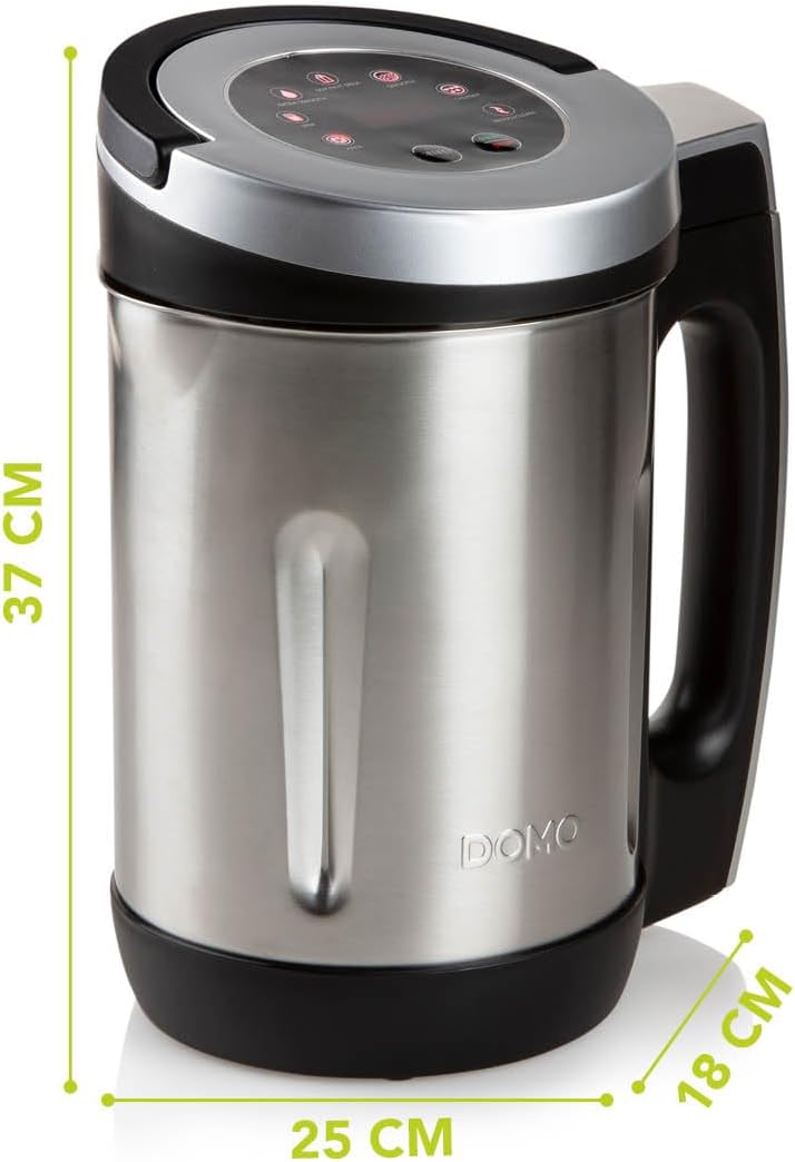 DOMO DO716BL Suppenkocher Edelstahl - 2,2 L - 7 Programme LED - mit Memoryfunktion