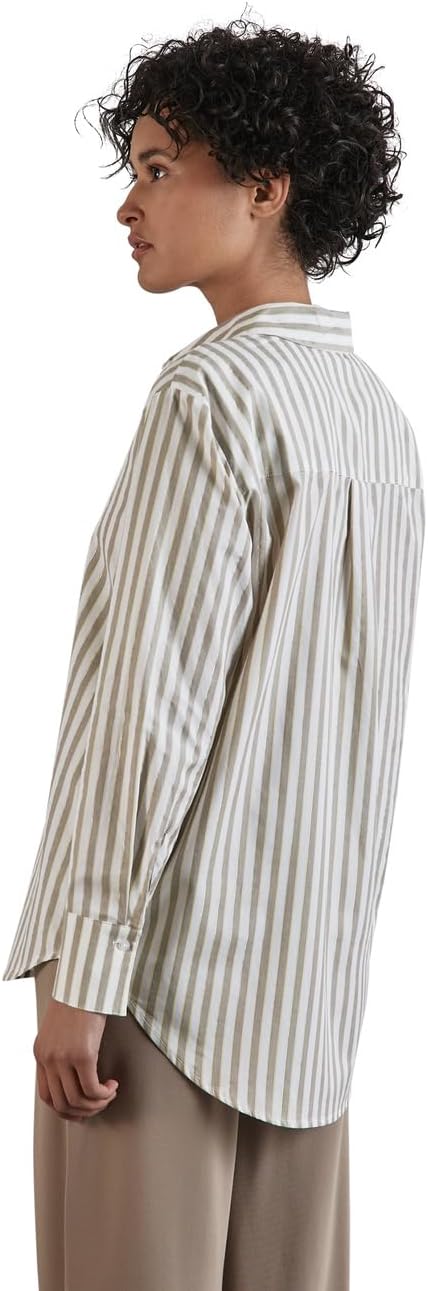 Street One Damen Hemdbluse Gestreift 34 Breezy Beige, 34 Breezy Beige