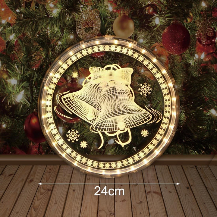 Meleager Weihnachten Dekorative Fenster Licht, Weihnachtsbeleuchtung Hängend Fenster, 3D Hängende We