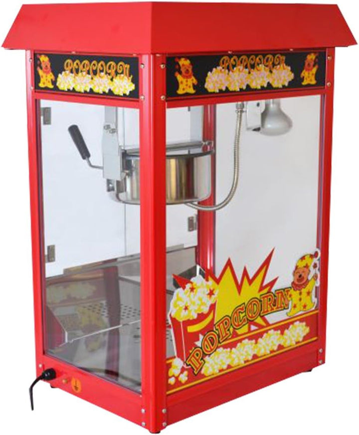 Grosse Popcornmaschine für knusprige Popcorn mit Wärmeplatte und Innenbeleuchtung - 1600 Watt ca. 5