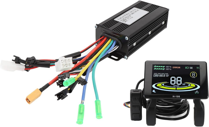 BuyWeek E-Bike Brushless Motor Controller Kit, 36V 48V 500W 750W 26A 3 Modus Sinuswelle Controller m