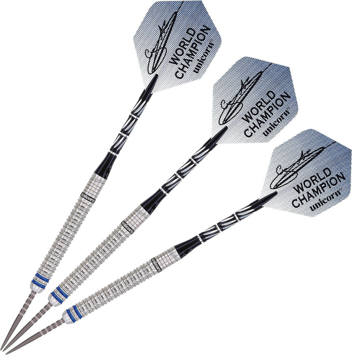 Unicorn Phase 3 World Champion Gary Anderson Steel Dart Silber/Schwarz 27 g Single, Silber/Schwarz 2